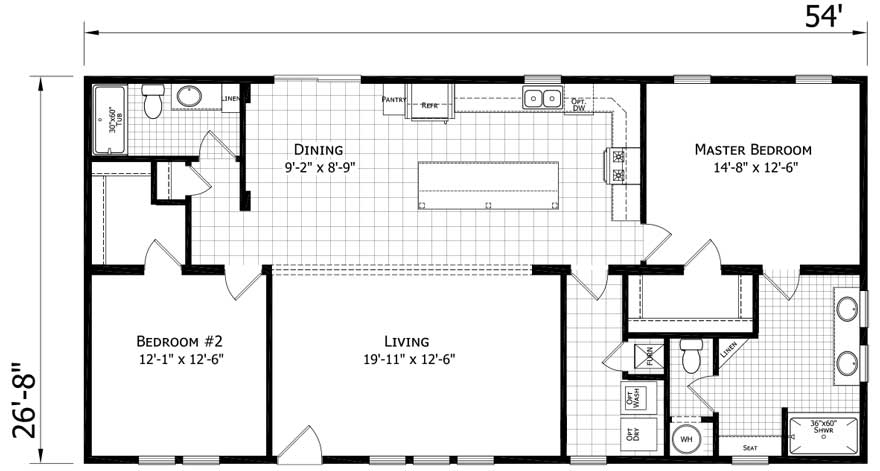 Winside 27 X 54 1440 Sqft Mobile Home Champion Retail, 49% OFF